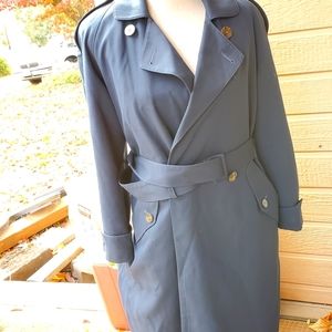 Womens Long Wool Coat Vintage 80s